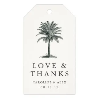 

2x3.5inch Havana Palm Wedding Thank You Favor Gift Tags