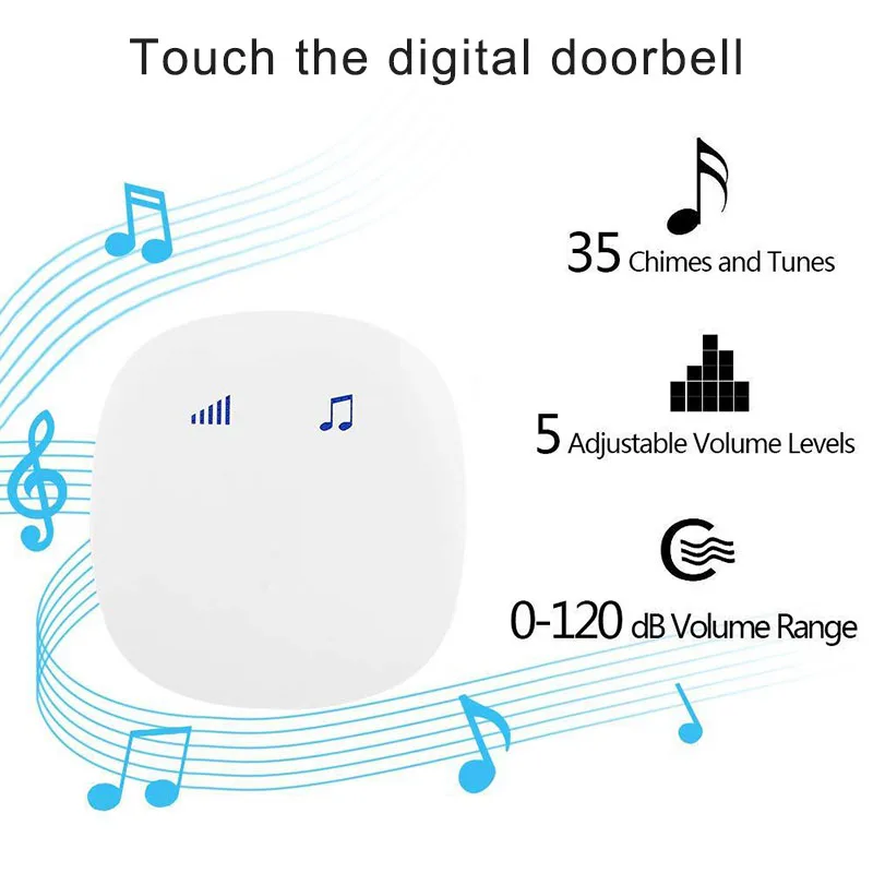 Беспроводной умный дом приветственный дверной звонок TouchButton цифровой звонок JFlyer