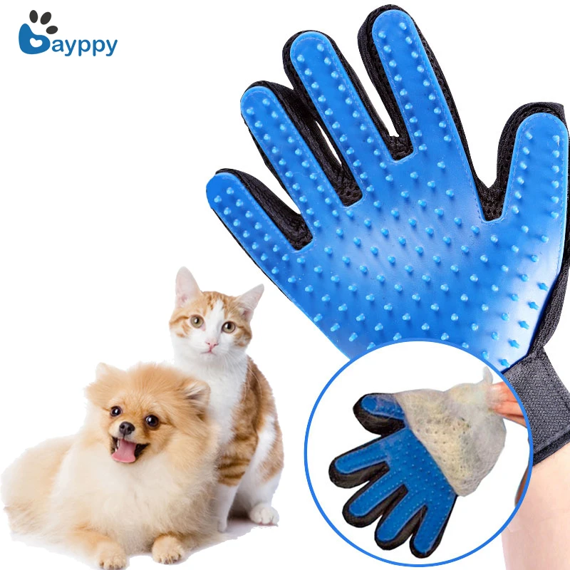 Pet Bath Groom Washing Cleaning Massage Glove for Gentle Efficient Pet