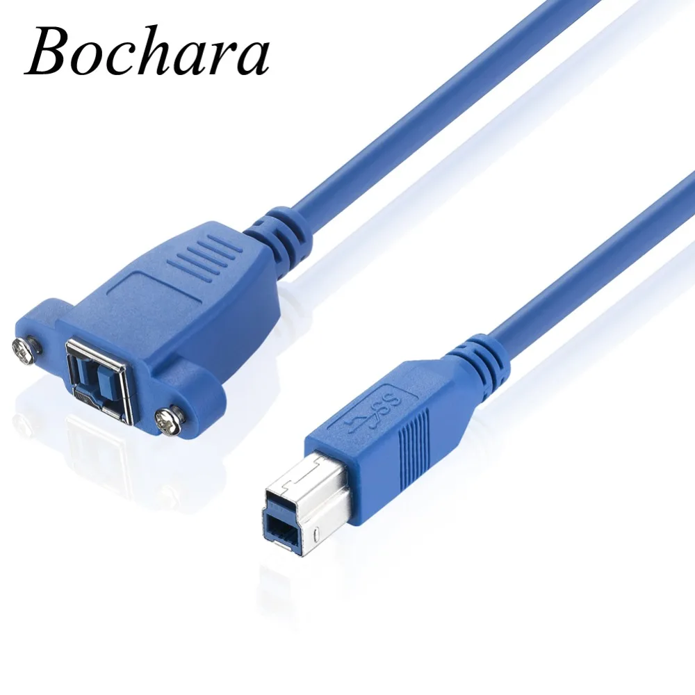

Bochara USB 3.0 Printer Extension Cable USB 3.0 Type B Male to USB 3.0 Type B Female Foil+Braided Shielded 50cm