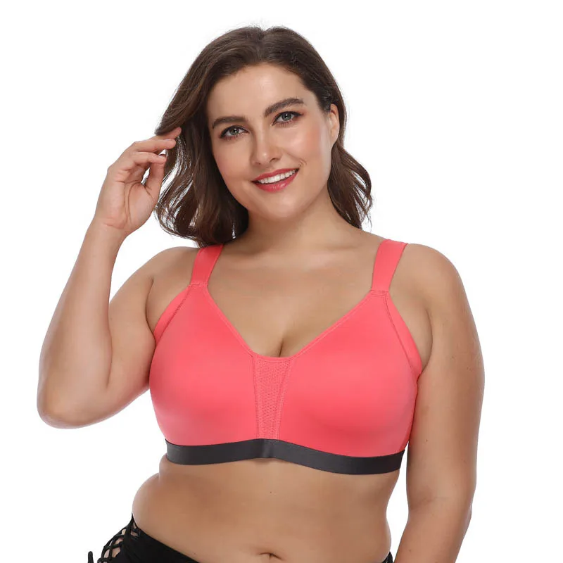 

Large Size Sports Bra Seamless Women Plus Size Fitness Vest Wireless Bralette 100B 100C Drop Shipping