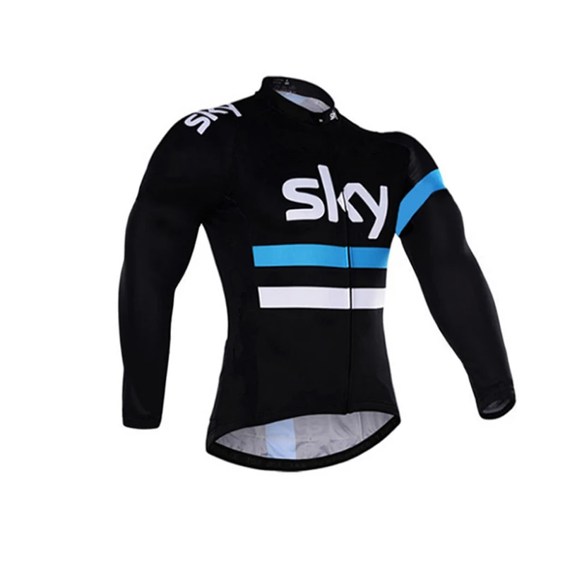 Goede 2018 SKY Pro Team Mannen en najaar Quick Dry Wielertrui Ademende lange Mouwen Fiets Kleding Ropa Ciclismo Maillot