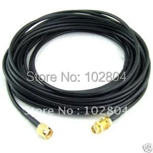 

3M Antenna RP-SMA Coaxial Cable for WiFi Router Black 12 Pcs Per Lot