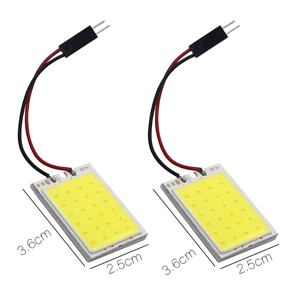 2 шт. HID Яркий 18 светодиодный 24 светодиодный 36 COB 48 Светодиодный T10 Ba9s C5W COB панельный светильник эффективный Автомобильный интерьер дверь багажник Купол Чтение белый - Испускаемый цвет: 24 LED