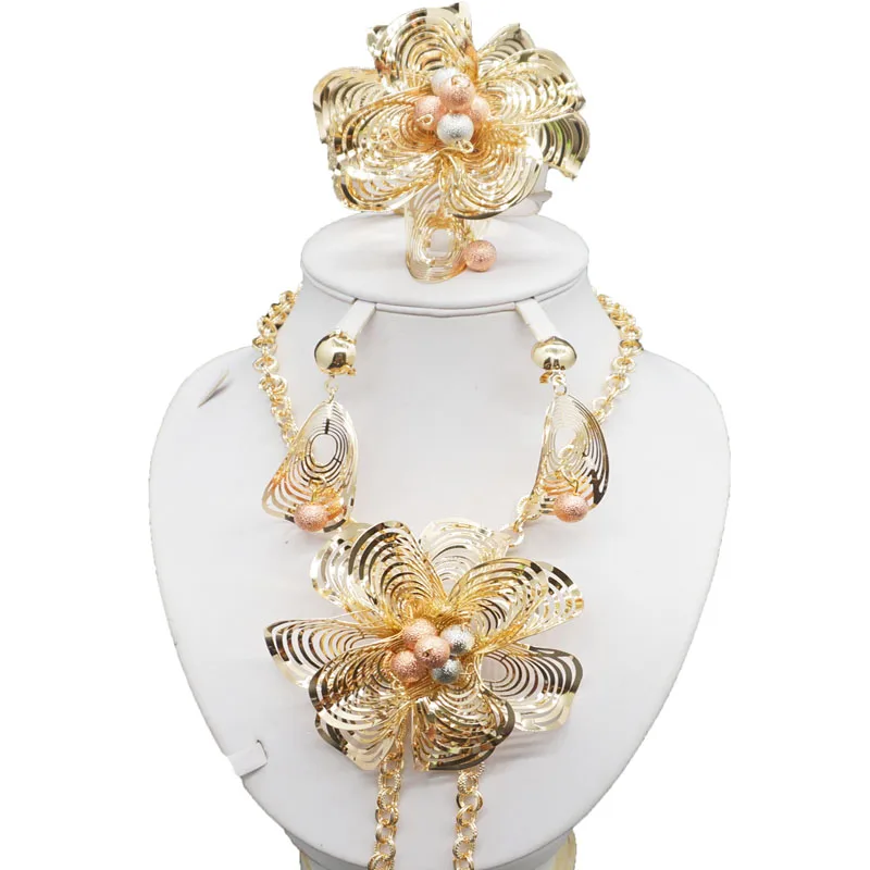 

african gold fashion jewelry sets super quality jewelry set high fashion jewelry set women necklace