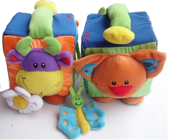 Tolo Farm Activity Cube Baby Cloth Animal Toy Box Sounding Education Tolo Farm Activity Cube Baby Cloth Animal Toy Box Sounding Education Gift