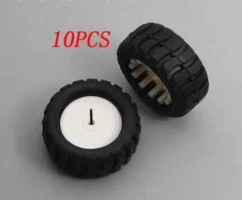 

10PCS Rubber Tires Diameter 43mm D Hole Aperture 3mm Wheel Thickness 19mm Tires Wheel Hub DIY Spare Parts for RC Boat Model
