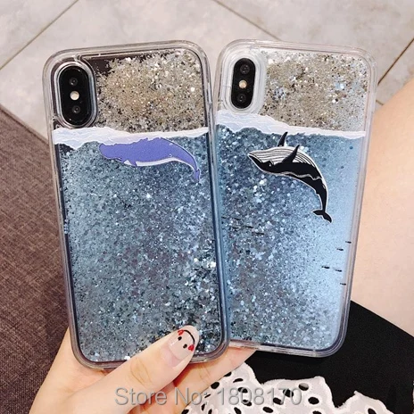 Жидкий Дельфин ТПУ ПК чехол для Iphone XR X 8 7 6 6S Plus Xiaomi MI 5X A1 6X A2 MIX2S MIX 2S Redmi 5 NOTE5 Крышка 60