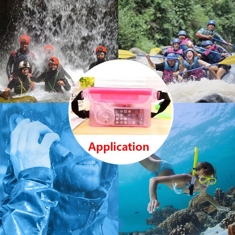 Waterproof Smartphone Swimming Bag Camping Cases Fitness Smartphone Sporting TechWear color: Black Color|Blue Color|Green Color|Rose Red|Transparent|Yellow Color