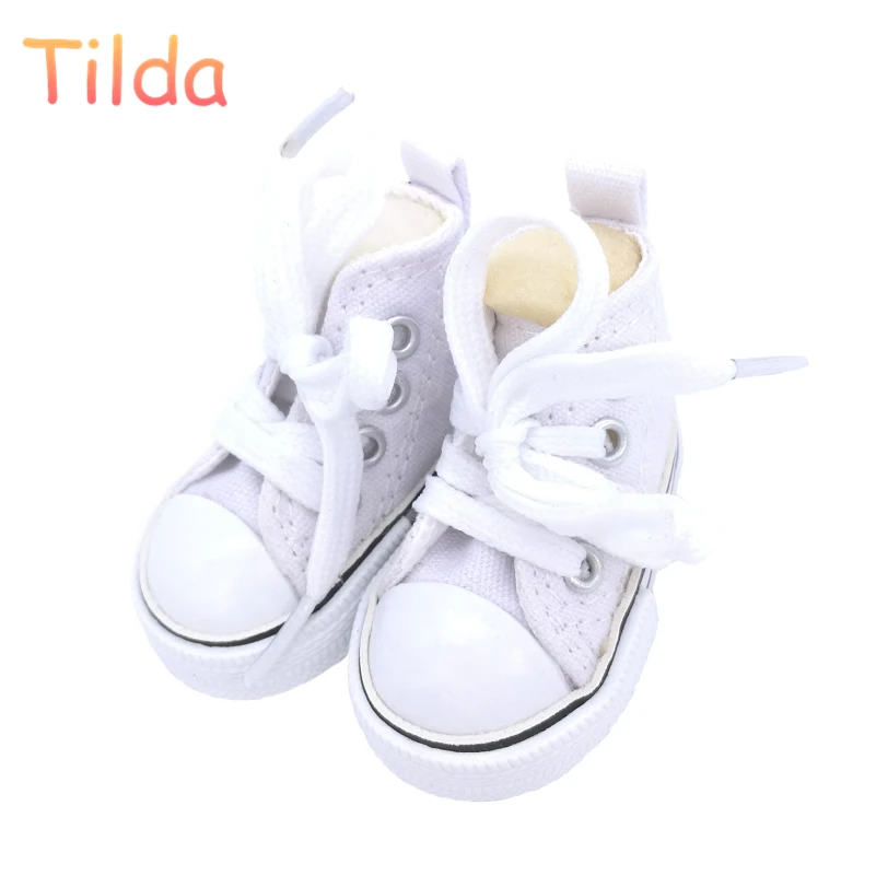 Tilda 5.5cm Canvas Sneakers For Dolls Paola Reina Minifee Corolle,Toy Bjd Doll Sports Shoes for EXO KPOP Stuffed Dolls Toys 10