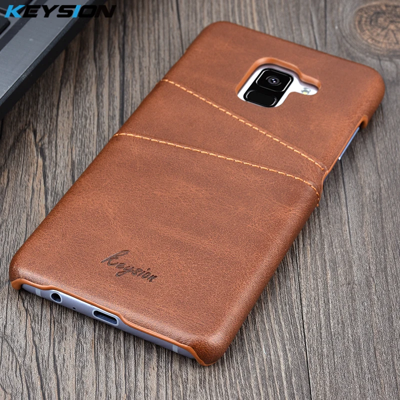 Чехол для телефона KEYSION Samsung Galaxy A8(2018) A8 Plus 2018 кожаный роскошный винтажный кошелек