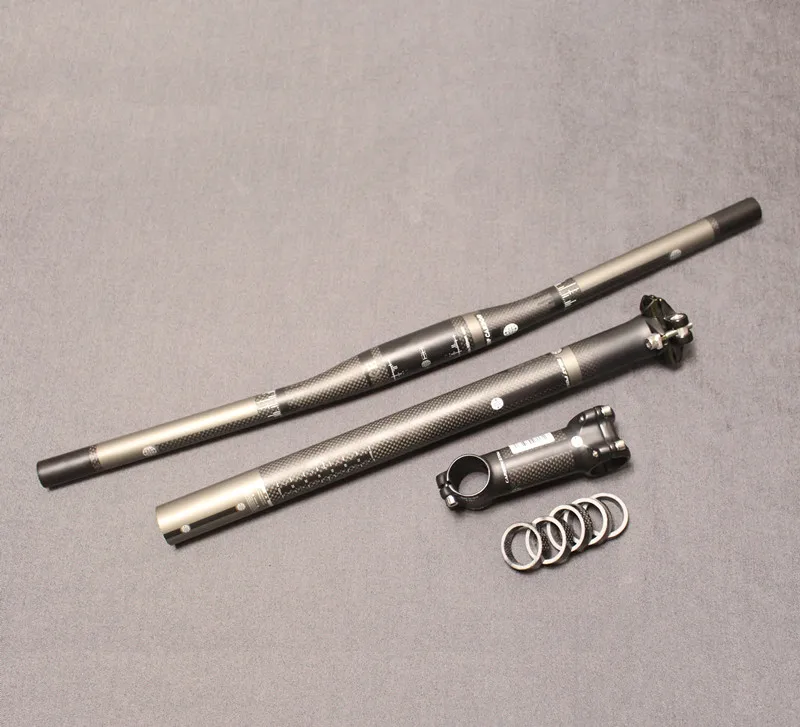 

2016 IVEKE Free shipping! MTB bike bicycle carbon fibre handlebar+ seatpost+ Stem +washer Please write to tell me the size