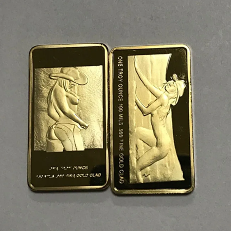 Заказ образца 1 шт. прекрасный значок для девушки 1 OZ 24k настоящий позолоченный красивый модный женский значок 50x28mm Сувенир Монета бар