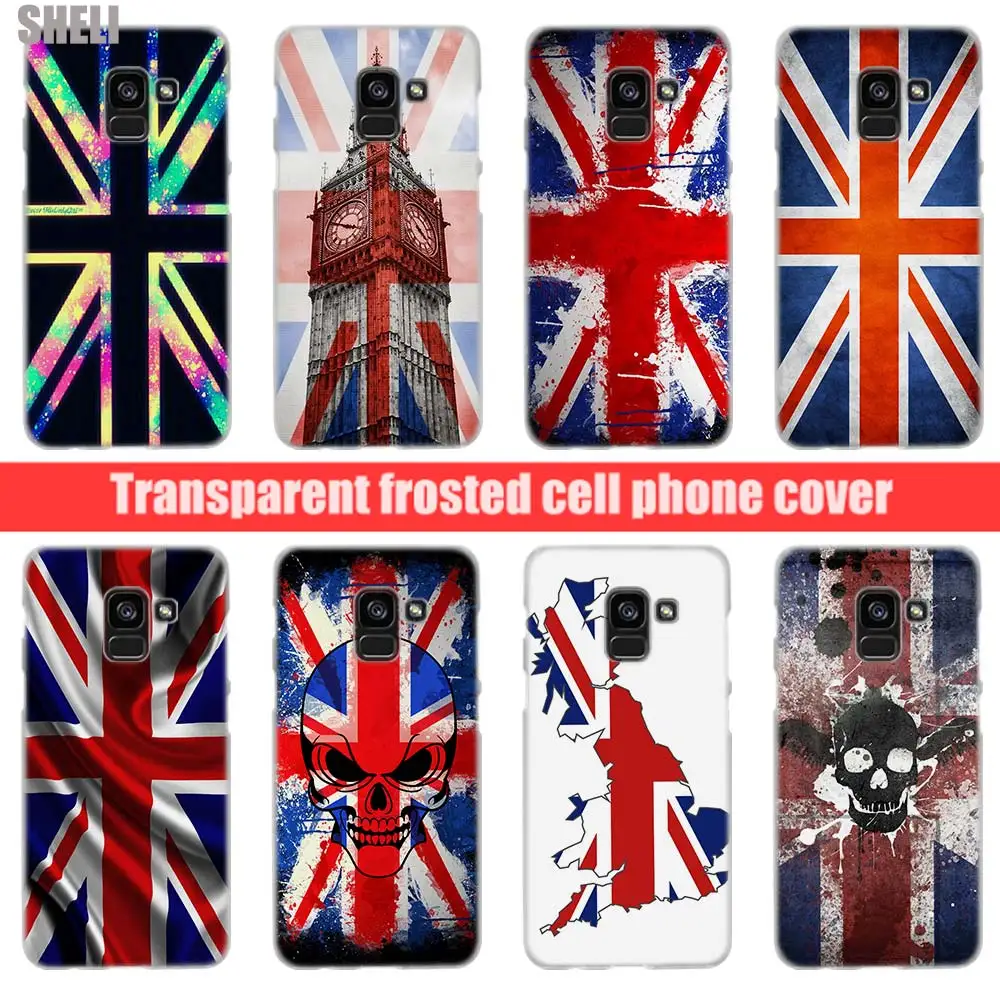 

Sheli UK British flag Transparent Hard Case for Samsung Galaxy A3 A5 2017 A6 A7 A9 A8 2018 plus A30 A40 Galaxy Note 9 8