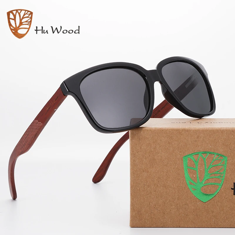 

Hu Wood Wooden Sunglasses For Women Fashion Brand Designer UV400 Mirror Lenses Polarized Sunglasses For Men 2018 New Arrival