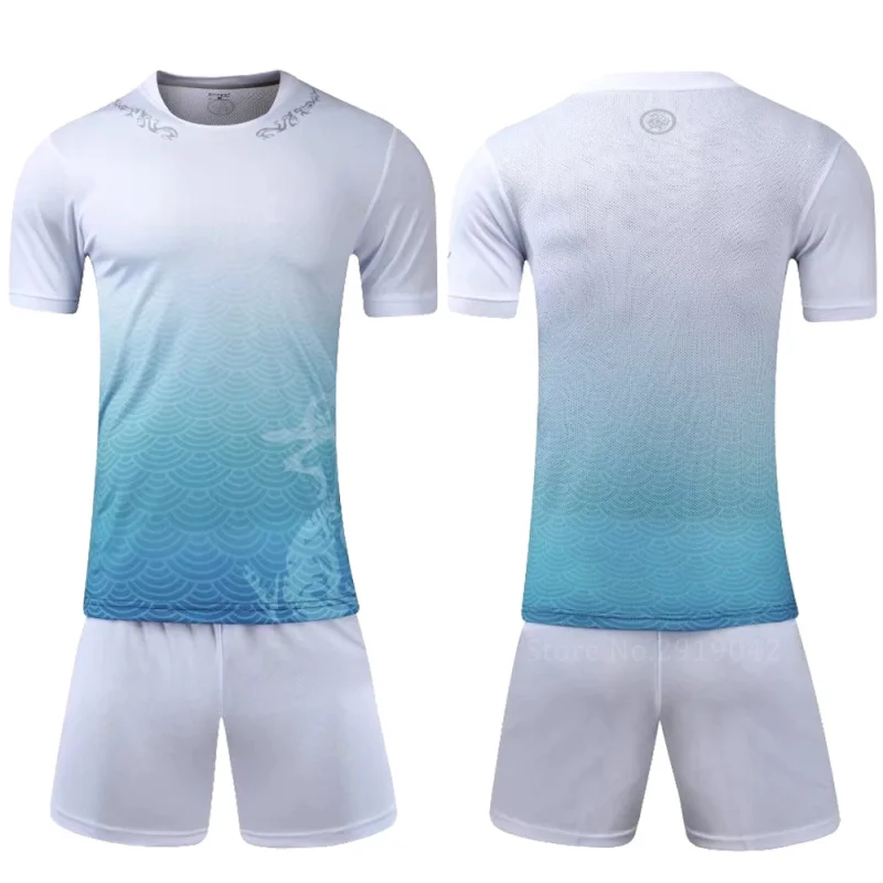 

Quick dry DIY maillot football 2017 Men Soccer Jerseys Set Youth Kids Survetement Kits Boys Training Suit maillots de football