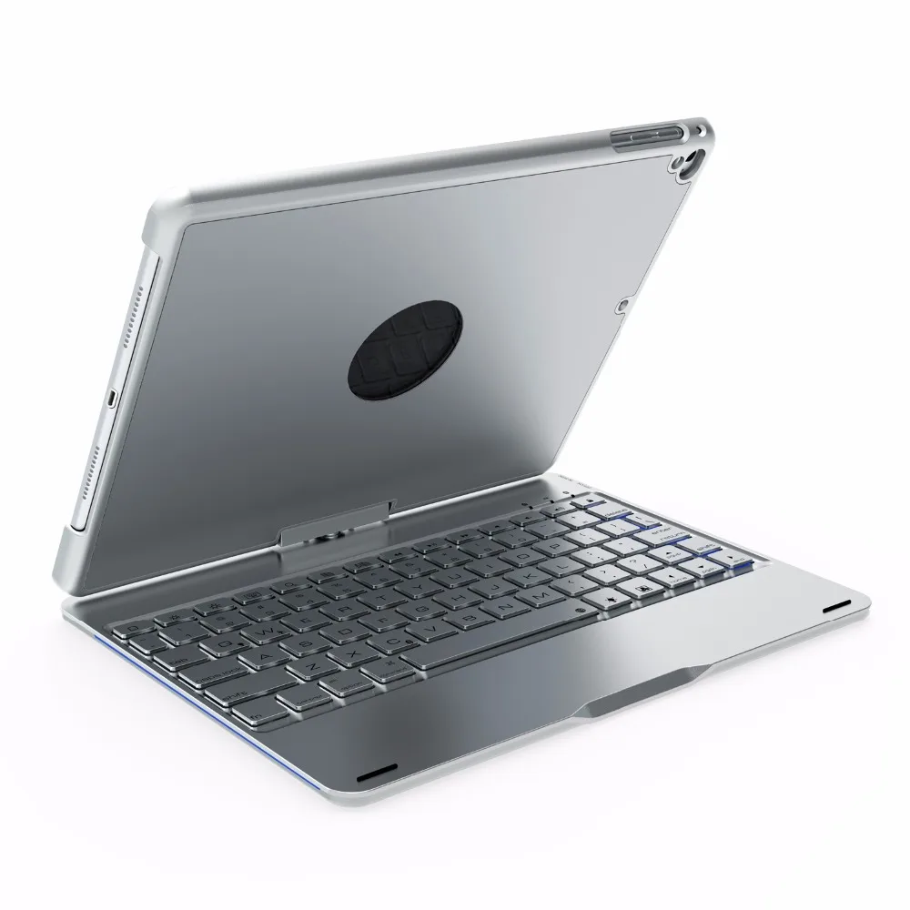 360 Degree Rotable Aluminum 7 Color BackLight Bluetooth Keyboard Case Cover for Apple New iPad 9.7 2017 2018 iPad Air 1 2  5 6-15