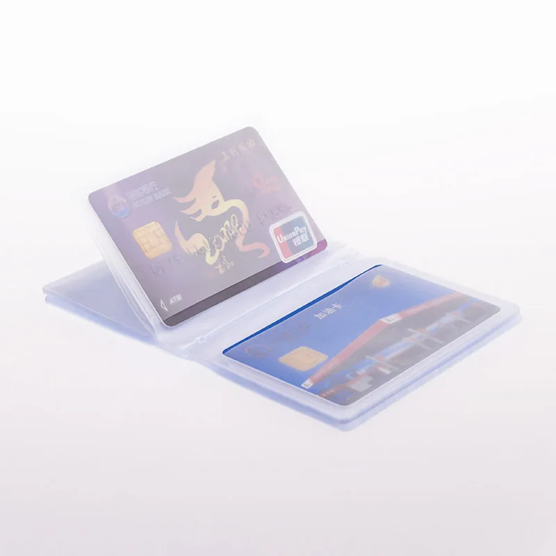 1 шт полупрозрачный держатель для карт внутренние страницы ПВХ в сложенном фильм документов Кредитная Держатель для карт внутри сумки