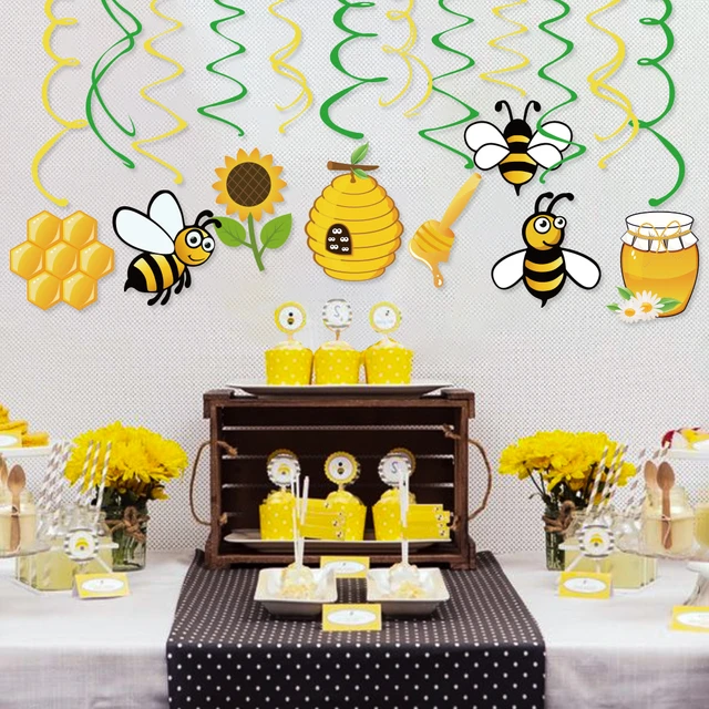 Honey Bee Party Decorations Banner Photo Shooting Backdrops Kids Bumble Bee  Birthday Party Decors Supplies Baby Shower Favors - AliExpress