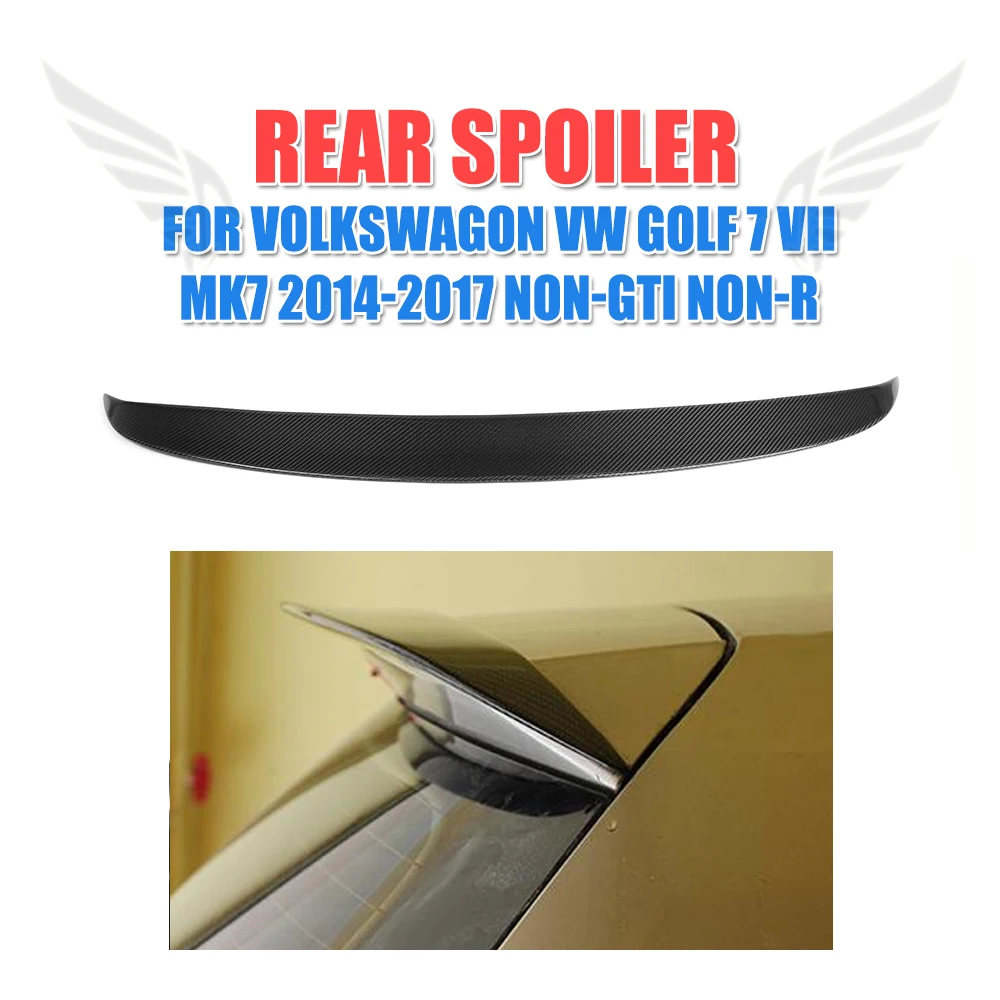 

Carbon Fiber/FRP Unpainted Rear Roof Lip Spoiler For Volkswagen VW Golf 7 VII MK7 Standard Non-R Non-GTI 14-17 O Style