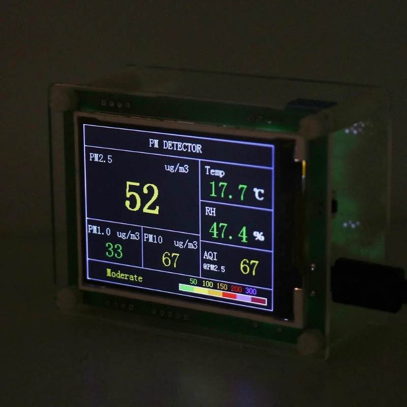 2," Автомобильный PM2.5 детектор тестер метр монитор качества воздуха домашний газовый термометр