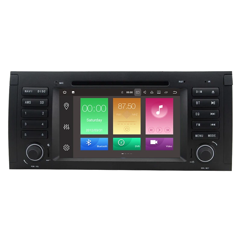 Discount Android 8.0 Octa Core 7" Car DVD Player for BMW/E39/X5/M5/E38/E53 Car Stereo With Canbus DSP IPS OBD Multimedia GPS Navigation 1