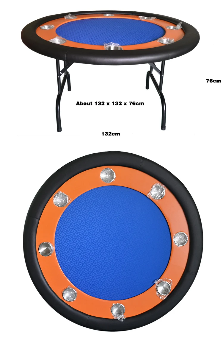 132*132*76 см 4 цвета красный/синий/зеленый/черный казино складной стол для покера Texas Hold'em Baccarat круглый tbile с 8 игроков
