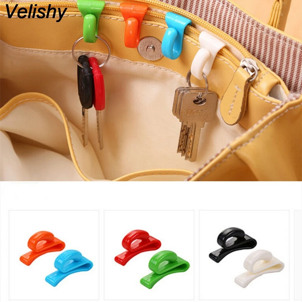 2 Pcs New Design Bag Hooks Creative Bag Hanger Key Holder Portable Key Clip for Bag Easily Find