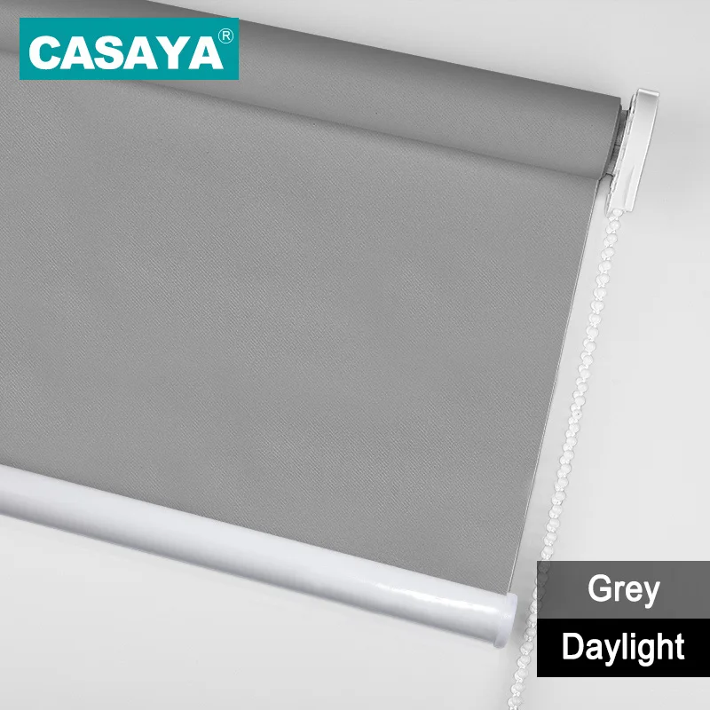 Customized Size Daylight/ Blackout Roller Blinds Office Kitchen Bed Room window blinds dark grey white grey - Цвет: Daylight dark grey