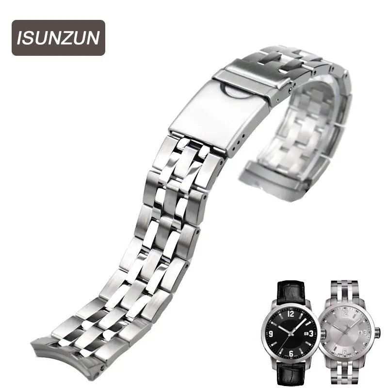 Ремешок ISUNZUN для часов Tissot T055 из нержавеющей стали ремешок PRC200 T055.417 T055.410 T055.430|watch