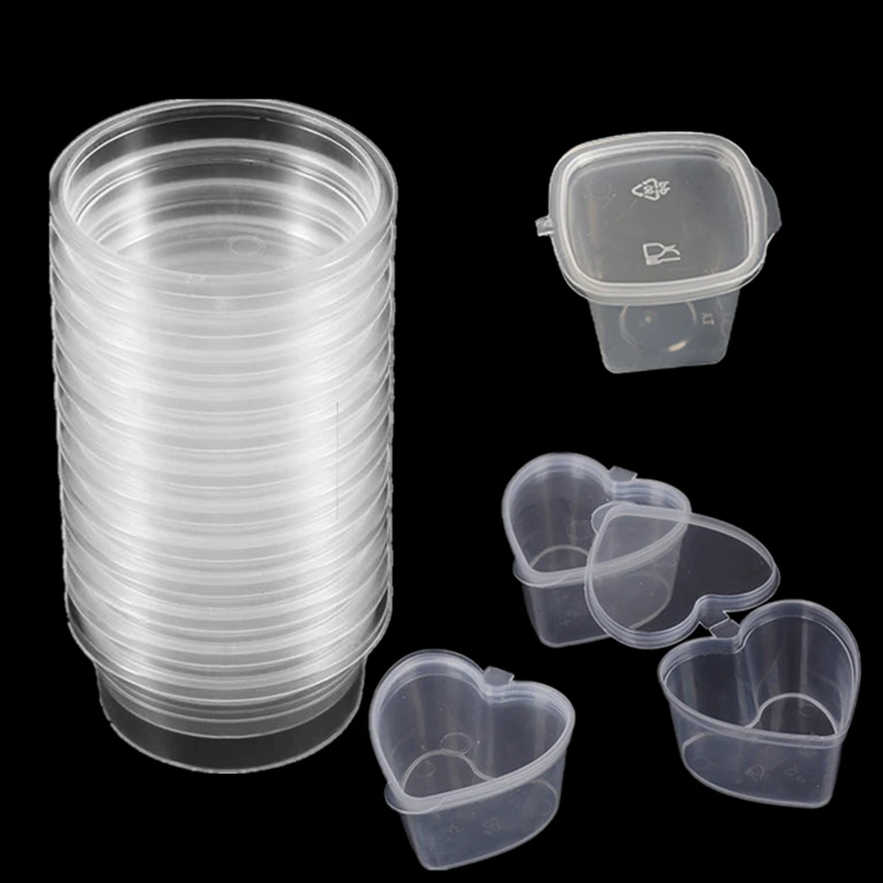 2019 New Plastic Color Plasticine Clear Containers DIY Clay Printing Craft Storage Containers Organizer Box with Lids Slime