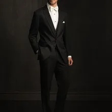 Костюмы ужин черный классический смокинг для свадьбы высокое качество праздничная одежда