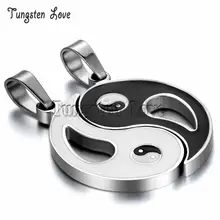 Nuevo Chino Místico Bagua Yin Yang Colgante Collar collares de acero inoxidable colgante Para Hombres Mujeres Nueva Pareja de Moda Collar