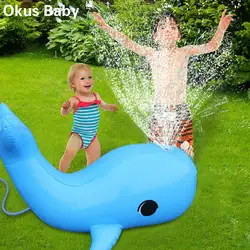 Надувной Дельфин распылитель воды спринклер для детских игр под открытым небом игрушка для жаркого лета плавательный пляжный бассейн с