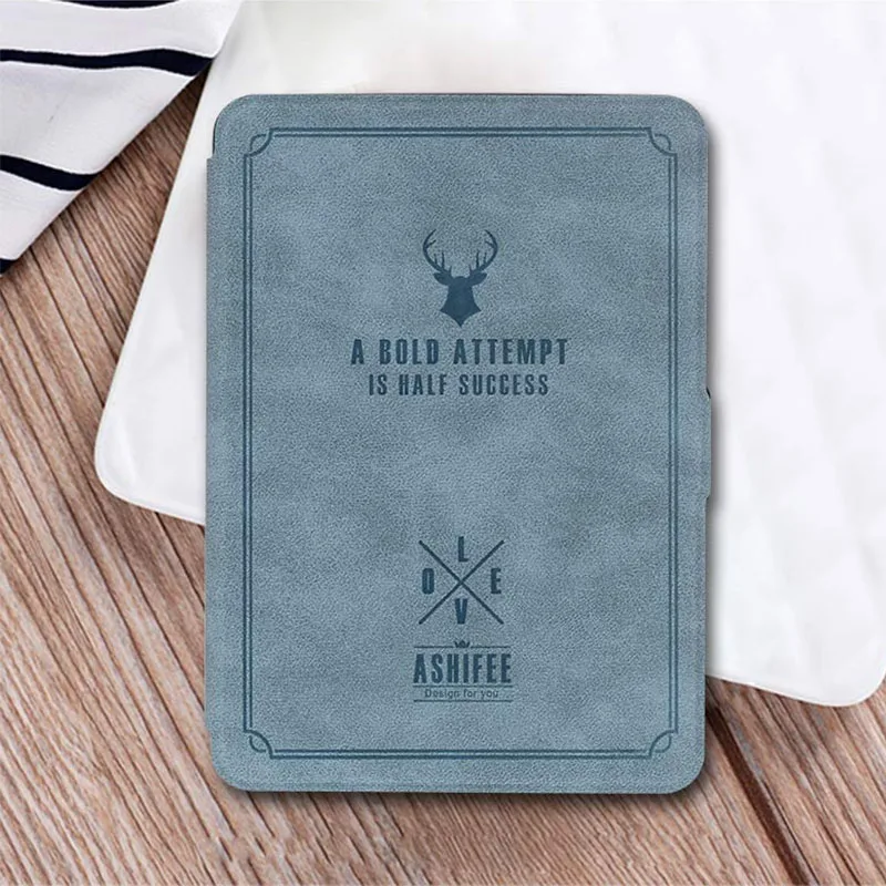 Slim For Amazon Kindle Paperwhite 1 2 3 Case Cartoon Deer Printed PU Leather Cover for Kindle Paperwhite 123 Ebook cover 6''     (5)