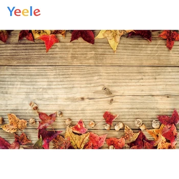 

Yeele Wallpaper Primary Wood Nuts Red Maple Leaves Photography Backdrops Personalized Photographic Backgrounds For Photo Studio