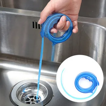 

2018 High Quality Hair Clogged Sink Cleaner Color Blue Telescopic Pipeline Dredge Tools