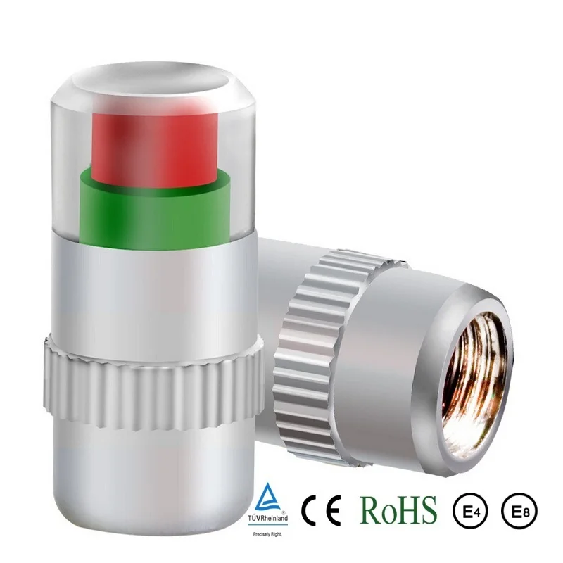 4PCS/SET 32Psi Visual Car Air Warning Alert Tire Valve Pressure Detector Sensor Monitoring Light