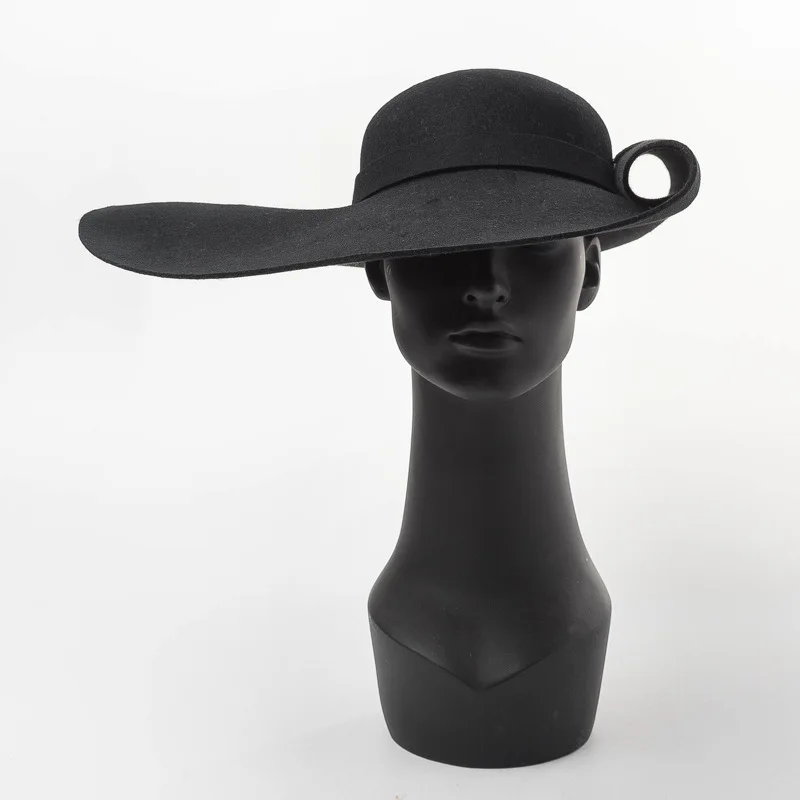 black oversized fedora hat