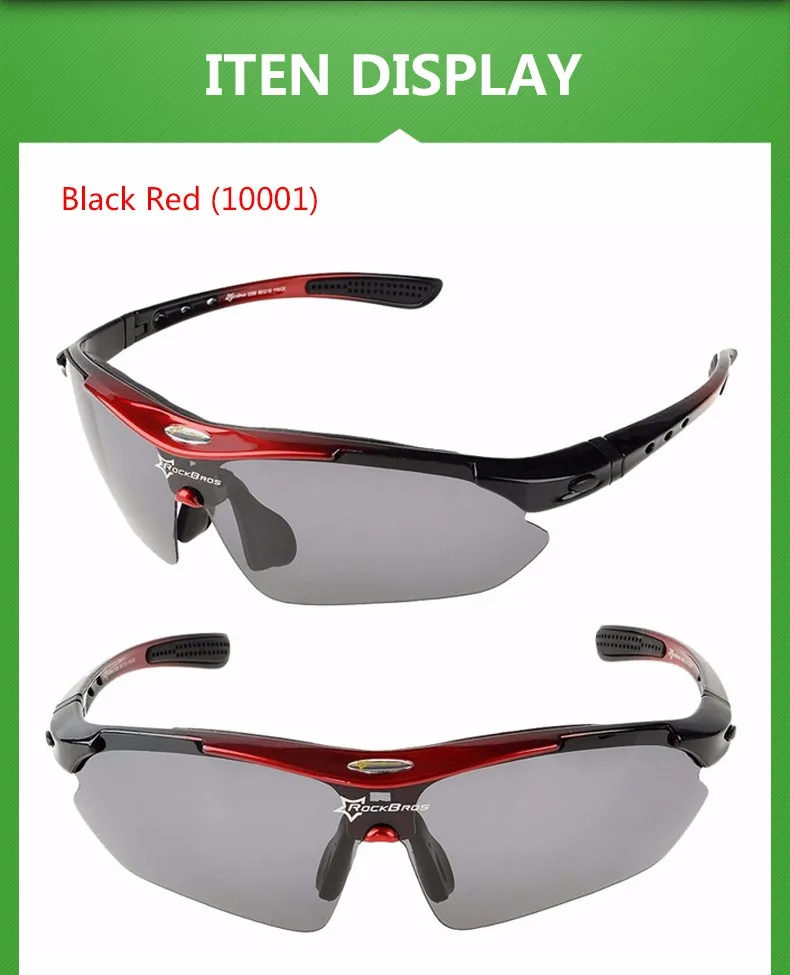 RockBros Polarized 5 Lens Outdoor Sports Hiking Climb Bicycle Cycling Sun Glasses Bike Sunglasses TR90 Eyewear Goggles