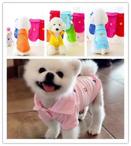 

New Cute Dog Baby Cartoon Style Pet Summer T-shirt Vest Puppy Dog Clothes Spring Summer Small Dog Pet Clothes