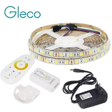 LED STRIP 5050 SET 2 IN 1 White+Warm white LED Strip Light 5050 CWW with 2.4G RF CCT Controller, 12V Power Supply EU Plug