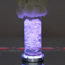 Беспроводной Серебряная свадьба центральные Освещение~ 6 дюймов светодиодный свет базой для свадебных мероприятий, вечерние деко