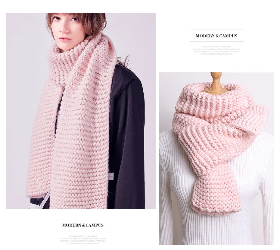 VIANOSI 410 г брендовый зимний шарф женский тёплый платок накидка модная Cachecol утолщенная длинная Echarpe Женская
