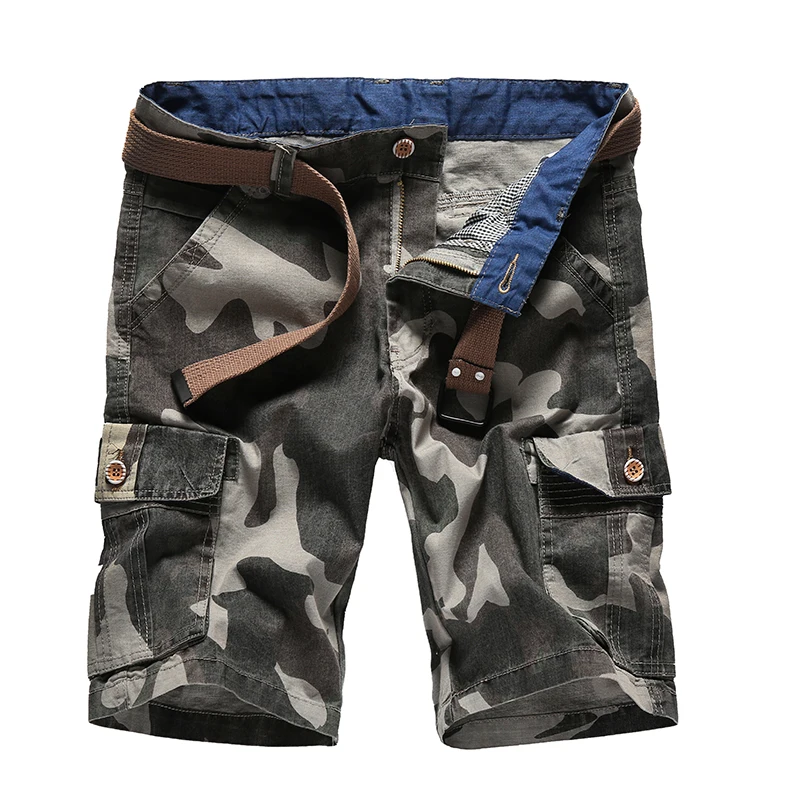 2018 New Cargo Shorts Men Summer Top Design Camouflage Military Casual Shorts Male Loose Work Homme Cotton Fashion Brand Shorts