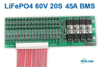 

SuPower 20S 3.2Vx20 60V 64V 73V 72V 45A LiFePo4 LFP LiFe Battery BMS Management System Balance PCB Chip Protection Circuit Board