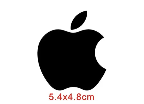 

Black 54x48mm SkinAT MacBook Air Sticker Apple DIY Notebook Metal Logo MacPro Computer Metal Sticker Free Shipping