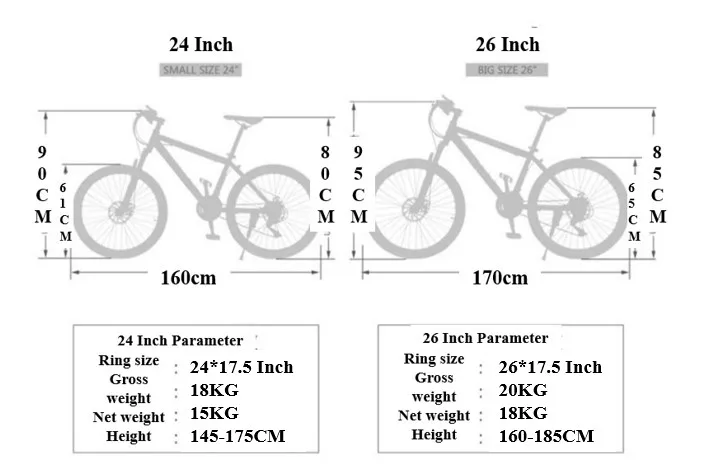Cheap LLNiao Mountain bike 24/26 inch Tire 21/27-speed double disc brakes Bicycle 1