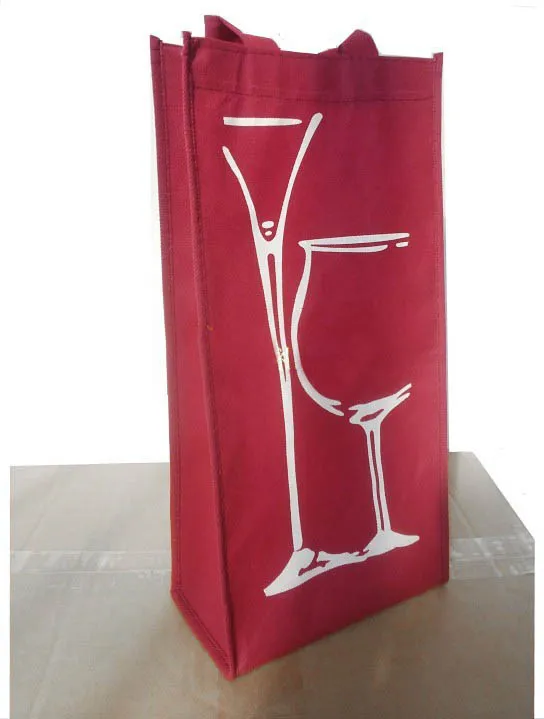 Нетканые сумки для винных бутылок 37x12x9 см 14,6 дюймов логотипы печати сумки Compamy рекламные подарочные сумки для промоакции держатели перевозчика