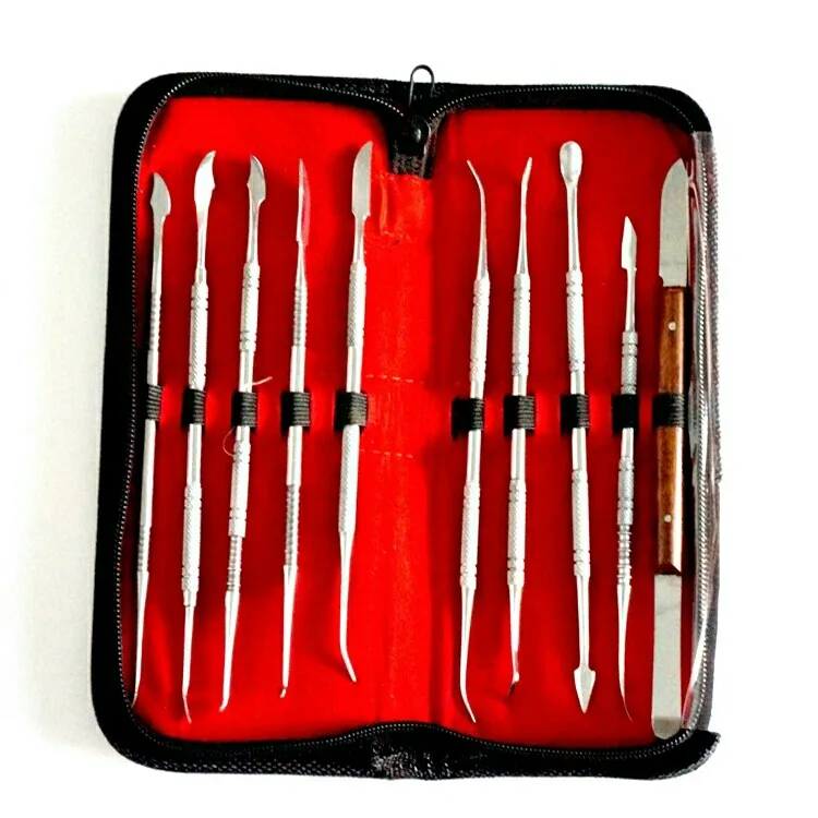 10PCS Wax Carving Tool Set Stainless Steel Versatile Kit Dental